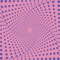 Vortex dotted abstract shape. Optical illusion pattern. Modern geometric art backdrop. Abstract background. Optical art wallpaper. vector