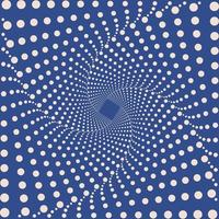 Optical illusion pattern. Vortex dotted shape. Modern geometric art. Abstract background. Optical art wallpaper. vector