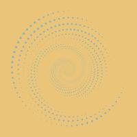 Vortex dotted wallpaper. Modern geometric art shape. Trendy design element for border frame, logo, tattoo, symbol, web, prints, posters, template, patterns and abstract backgrounds. Optical illusion. vector