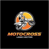 conjunto de vector de logotipo de ilustración de bicicleta de motocross
