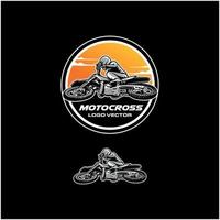 set of motocross trails adventure illustration logo vector