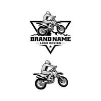 motocross moto deporte ilustración logo vector