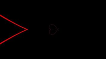 Rotating Red Heart Overlay Loop video