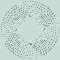 Abstract vector circle frame. Optical illusion pattern. Halftone dots logo emblem design element for medical, treatment, cosmetic. Optical art background.