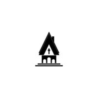 logotipo del icono de la iglesia vector