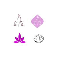 ilustración de vector de icono de flor de loto