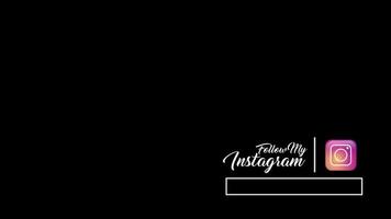 Instagram Follow Button Social Media Transparent With Alpha video