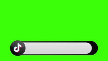 bannière tiktok animée troisième écran vert inférieur video