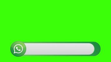 geanimeerde whatsapp-banner lager derde groen scherm video