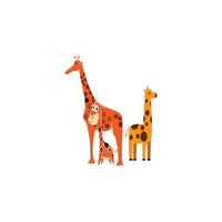 giraffe illustration for wildlife day vector