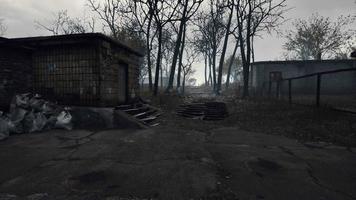 pripyat stadsvy över uteslutningszonen nära kärnkraftverket i Tjernobyl video