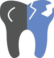 Broken Tooth Icon Style vector