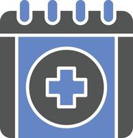 estilo de icono de cita médica vector