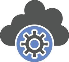 Cloud Settings Icon Style vector