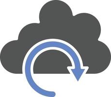 Cloud Backup Icon Style vector