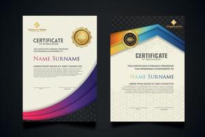 certificate template with Luxury realistic texture pattern and dynamic shapes composition gradient colors,diploma,Vector illustration vector