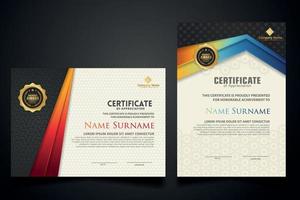 certificate template with Luxury realistic texture pattern and dynamic shapes composition gradient colors,diploma,Vector illustration vector