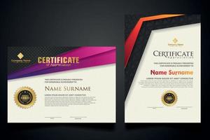 certificate template with Luxury realistic texture pattern and dynamic shapes composition gradient colors,diploma,Vector illustration vector