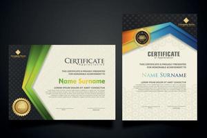 certificate template with Luxury realistic texture pattern and dynamic shapes composition gradient colors,diploma,Vector illustration vector