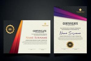 certificate template with Luxury realistic texture pattern and dynamic shapes composition gradient colors,diploma,Vector illustration vector