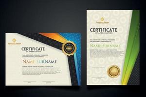 certificate template with Luxury realistic texture pattern and dynamic shapes composition gradient colors,diploma,Vector illustration vector