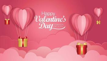 Happy valentines day typography vector design template