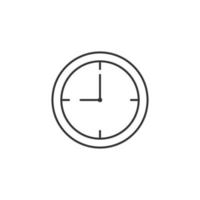 Clock icon with line style vector