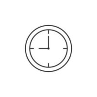 icono de reloj con estilo de línea vector