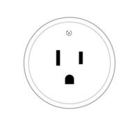 Wi-Fi US smart socket concept icon vector