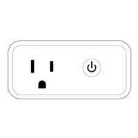 One US smart plug with wifi vector concept icon