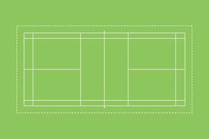 Badminton court isolated vector