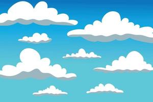 nubes en la ilustración de fondo del cielo vector