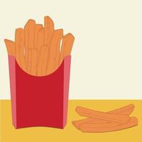 French fries illustration clipart vector