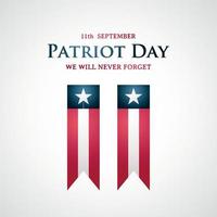 USA Patriot Day banner. Twin Towers sign. vector