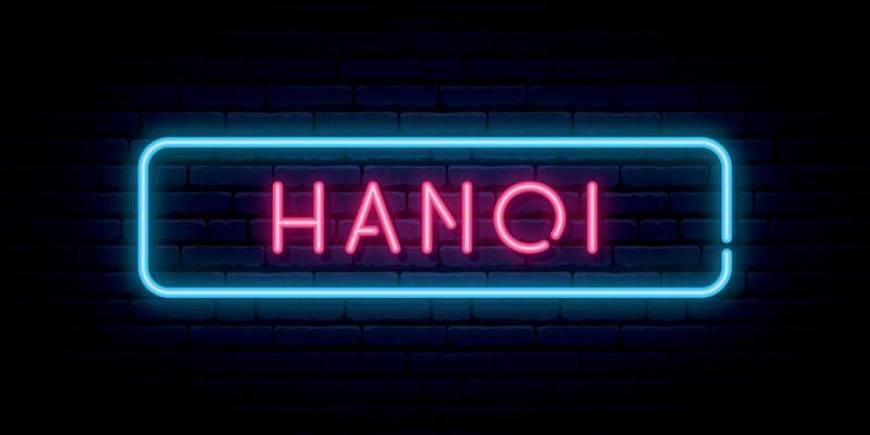 Hanoi neon sign.