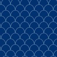 Seamless vector geometric pattern in Japanese style. Modern illustrations of blue linear art for wallpaper, flyers, covers, banners, minimalistic decorations, backgrounds.