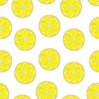 Vector seamless pattern with lemon slices drawn by hand. Modern fruit pattern for postcards, accessories