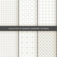 Set of 6 vector seamless patterns. Ornamental gold patterns on a white background