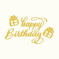 Birthday Greeting Card Lettering vector