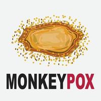 Monkeypox virus isolated. Vector illustration of monkeypox virus.