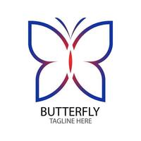 feminine butterfly-shaped logo, for a company logo or symbol vector