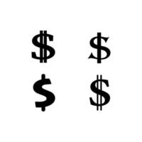 dólar, símbolo, logotipo, vector, ilustración vector