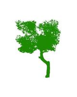 neem tree silhouette. neem tree icon, logo, vector illustration.
