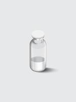 Vaccine bottle for vaccine on white background vector