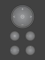 icono de botón de color negro multimedia sobre fondo de color oscuro vector
