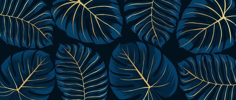 Luxury pattern with monstera leaves for printing on canvas, fabric, walls for home decoration, website background.
