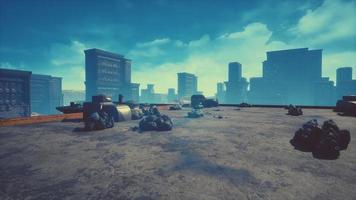 paisaje post apocalíptico de la ciudad video