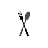 spoon and fork icon vector illustration image