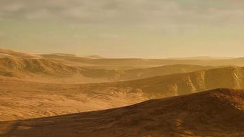 Sunset over the sand dunes in the desert video