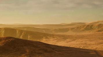 Sunset over the sand dunes in the desert video